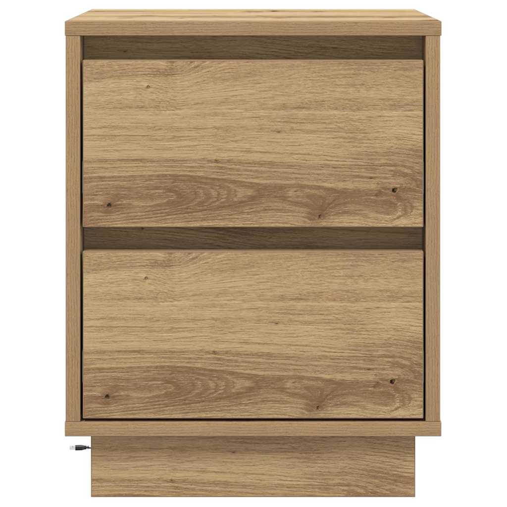 Nachtkastje Artisan Eiken 39 x 34,5 x 50 cm Bewerkt hout is nu te koop bij PeponiXL, paradijselijk wonen!