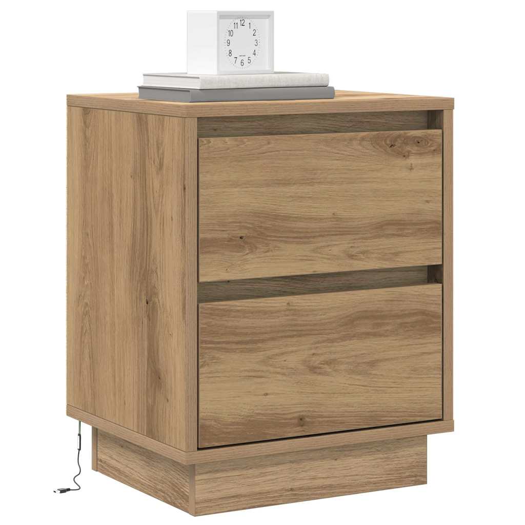 Nachtkastje Artisan Eiken 39 x 34,5 x 50 cm Bewerkt hout is nu te koop bij PeponiXL, paradijselijk wonen!