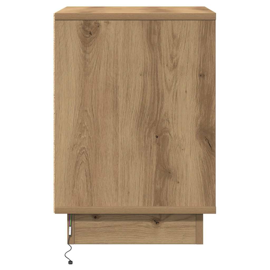 Nachtkastje Artisan Eiken 39 x 34,5 x 50 cm Bewerkt hout is nu te koop bij PeponiXL, paradijselijk wonen!