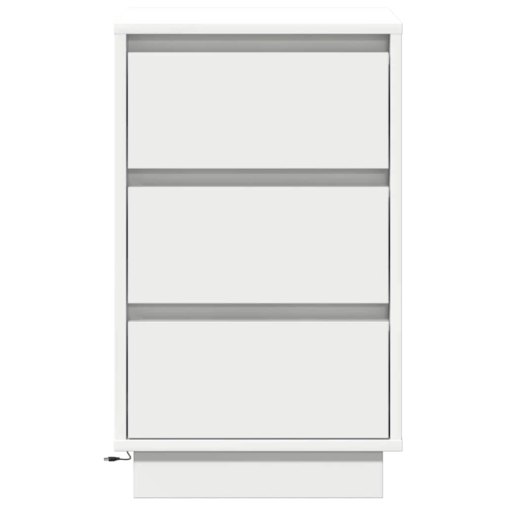 Nachtkastje met lade Wit 39 x 34,5 x 65 cm Bewerkt hout is nu te koop bij PeponiXL, paradijselijk wonen!