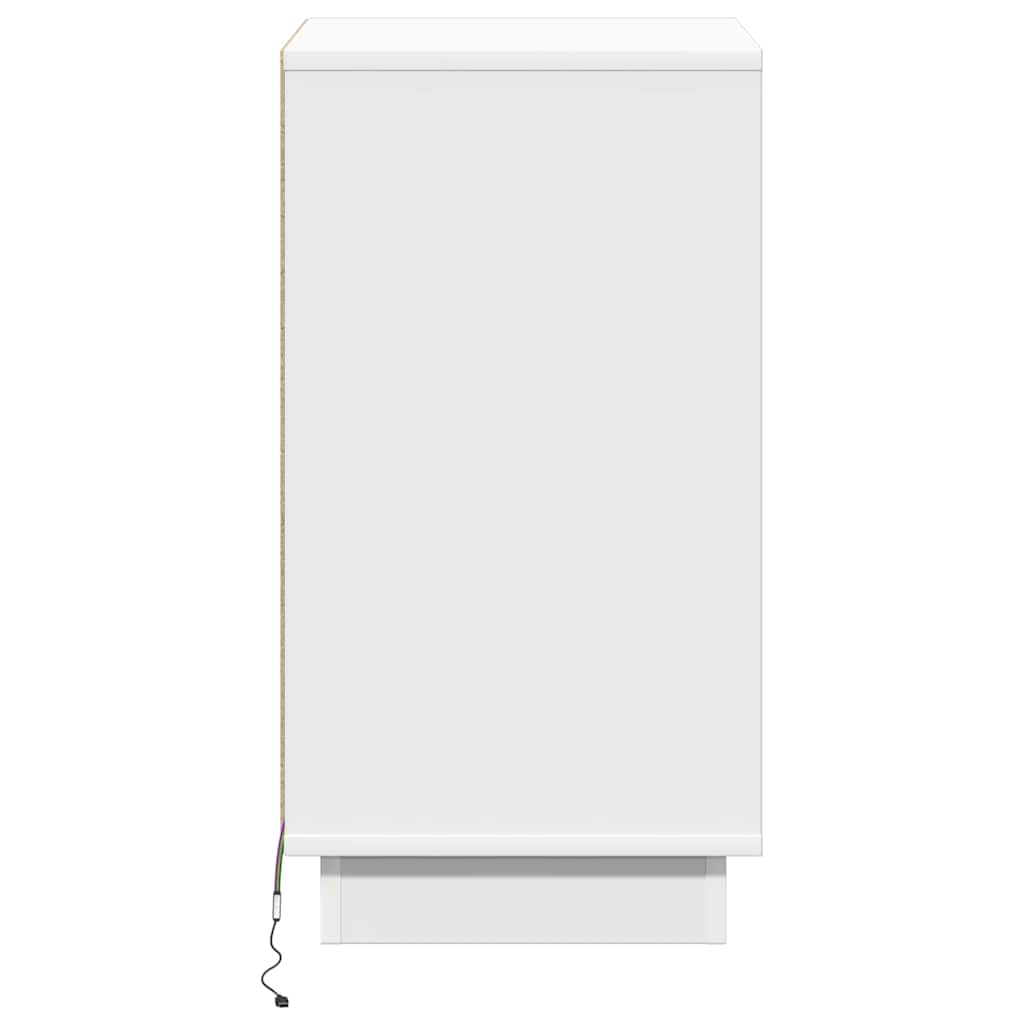 Nachtkastje met lade Wit 39 x 34,5 x 65 cm Bewerkt hout is nu te koop bij PeponiXL, paradijselijk wonen!