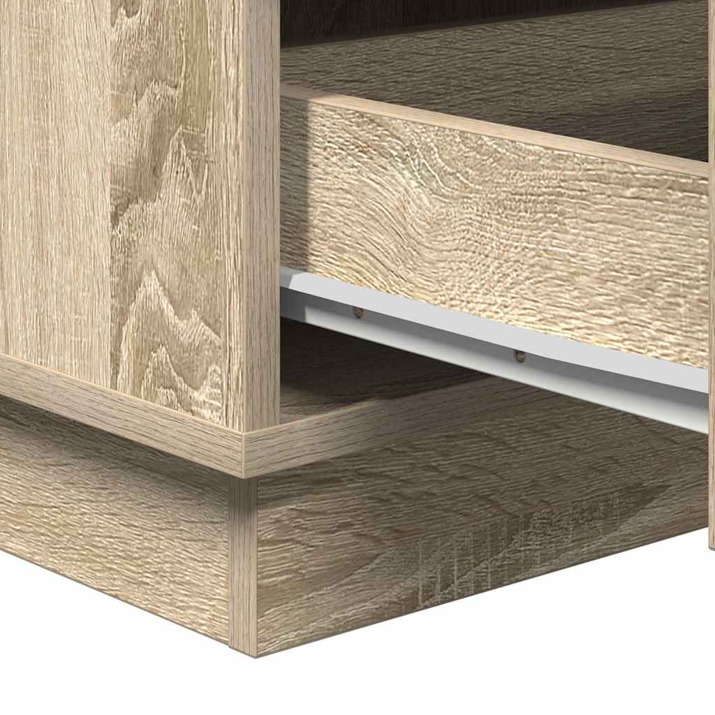 Nachtkastje Sonoma Eiken 39 x 34,5 x 65 cm Bewerkt hout is nu te koop bij PeponiXL, paradijselijk wonen!