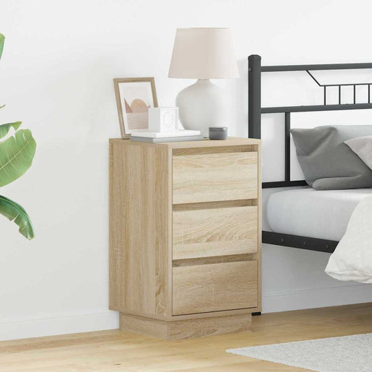 Nachtkastje Sonoma Eiken 39 x 34,5 x 65 cm Bewerkt hout is nu te koop bij PeponiXL, paradijselijk wonen!
