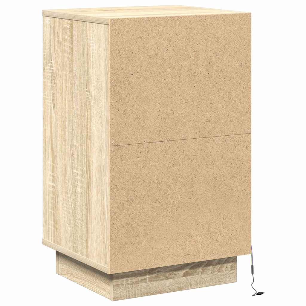 Nachtkastje Sonoma Eiken 39 x 34,5 x 65 cm Bewerkt hout is nu te koop bij PeponiXL, paradijselijk wonen!