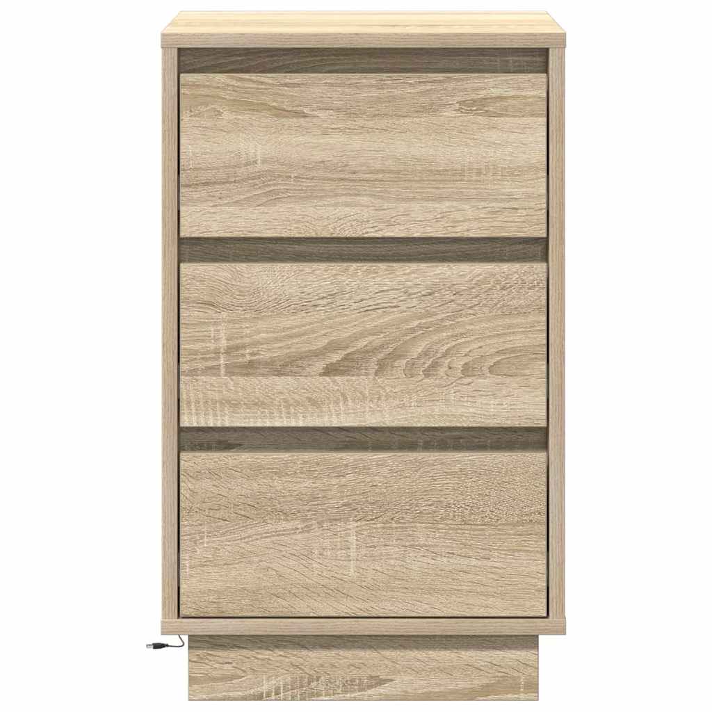 Nachtkastje Sonoma Eiken 39 x 34,5 x 65 cm Bewerkt hout is nu te koop bij PeponiXL, paradijselijk wonen!