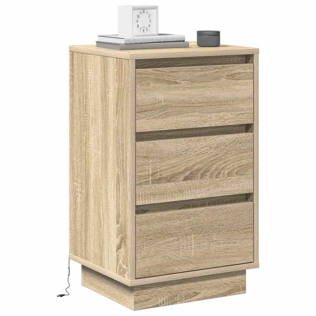 Nachtkastje Sonoma Eiken 39 x 34,5 x 65 cm Bewerkt hout is nu te koop bij PeponiXL, paradijselijk wonen!