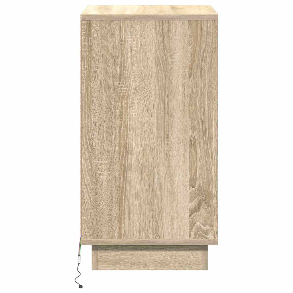 Nachtkastje Sonoma Eiken 39 x 34,5 x 65 cm Bewerkt hout is nu te koop bij PeponiXL, paradijselijk wonen!