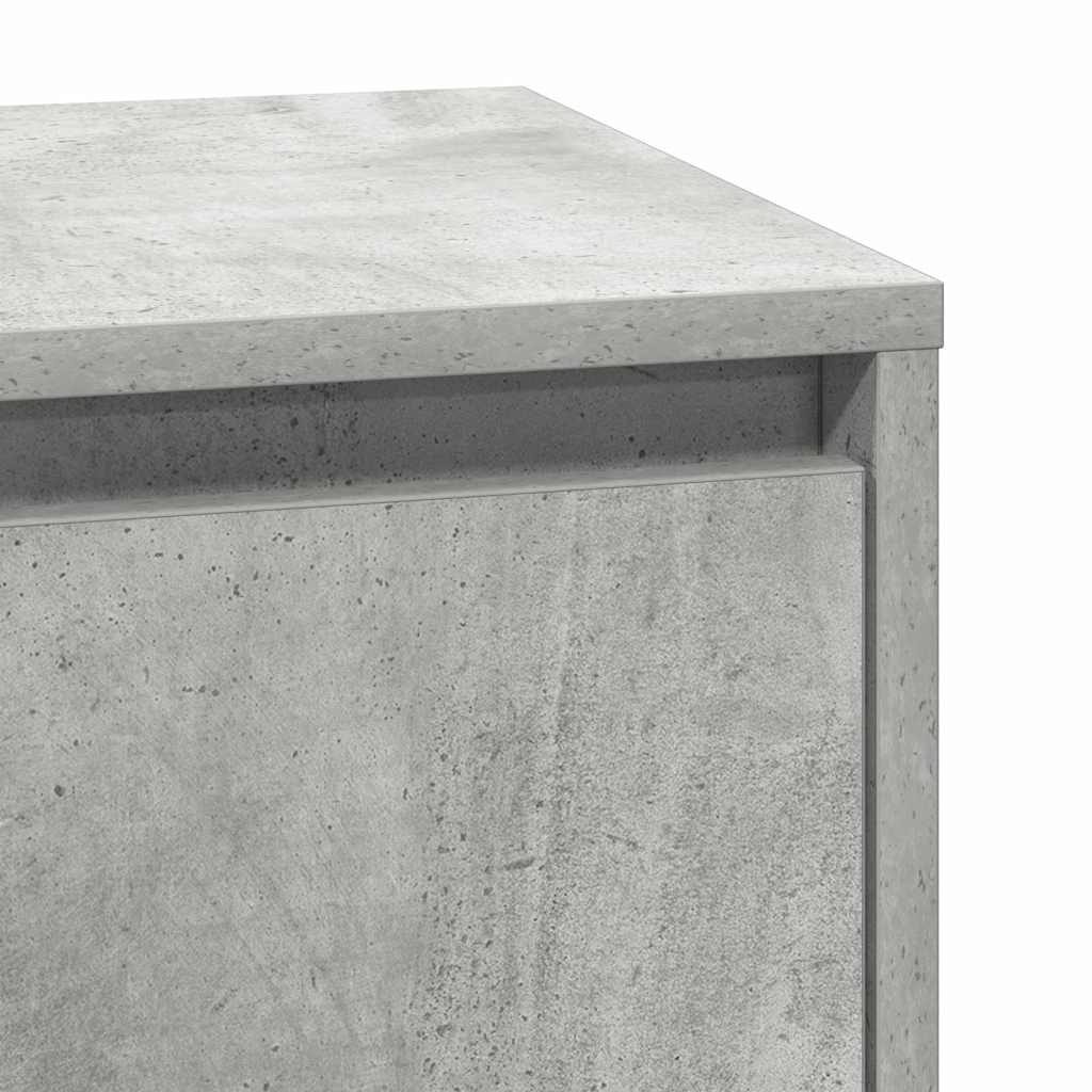 Nachtkastje met lade Beton Grijs 39 x 34,5 x 65 cm Bewerkt hout is nu te koop bij PeponiXL, paradijselijk wonen!