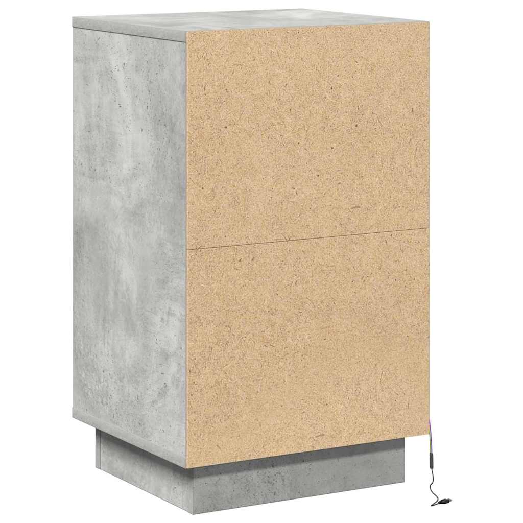 Nachtkastje met lade Beton Grijs 39 x 34,5 x 65 cm Bewerkt hout is nu te koop bij PeponiXL, paradijselijk wonen!