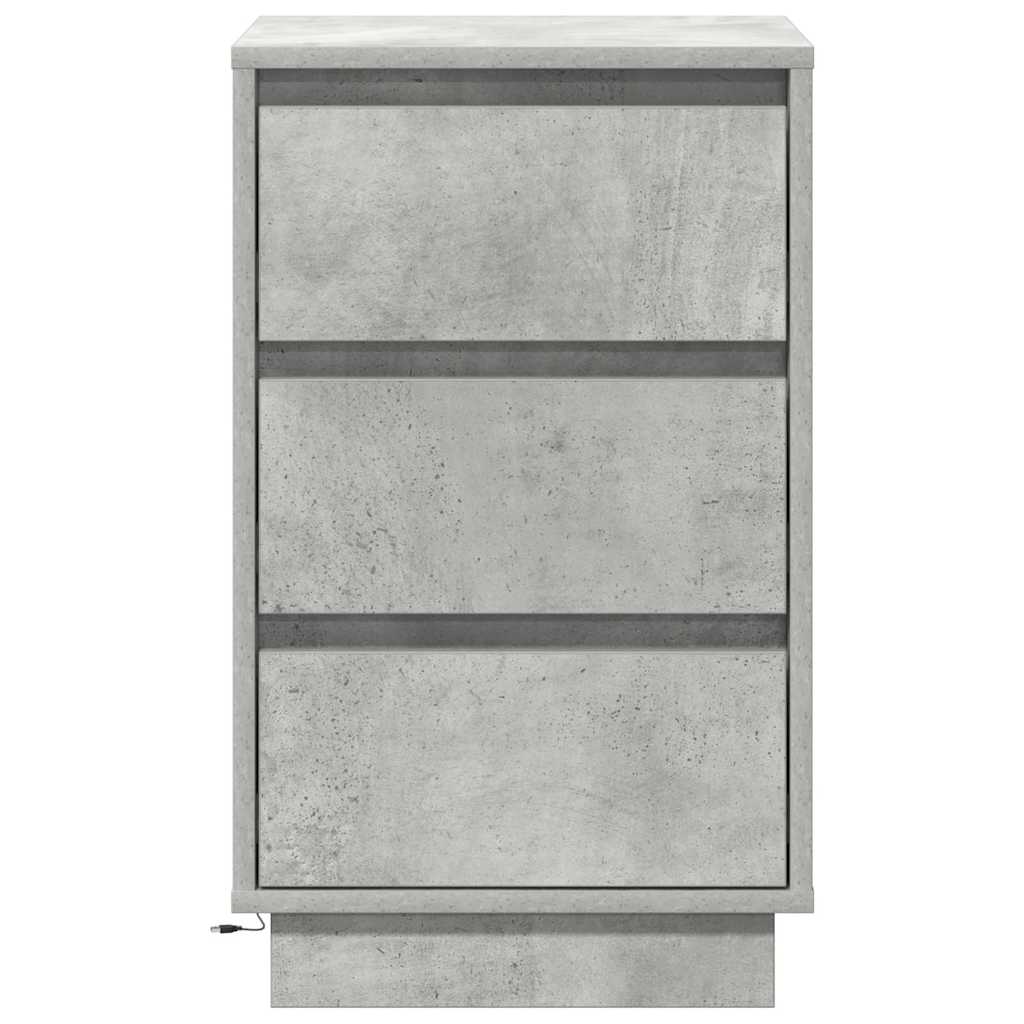 Nachtkastje met lade Beton Grijs 39 x 34,5 x 65 cm Bewerkt hout is nu te koop bij PeponiXL, paradijselijk wonen!