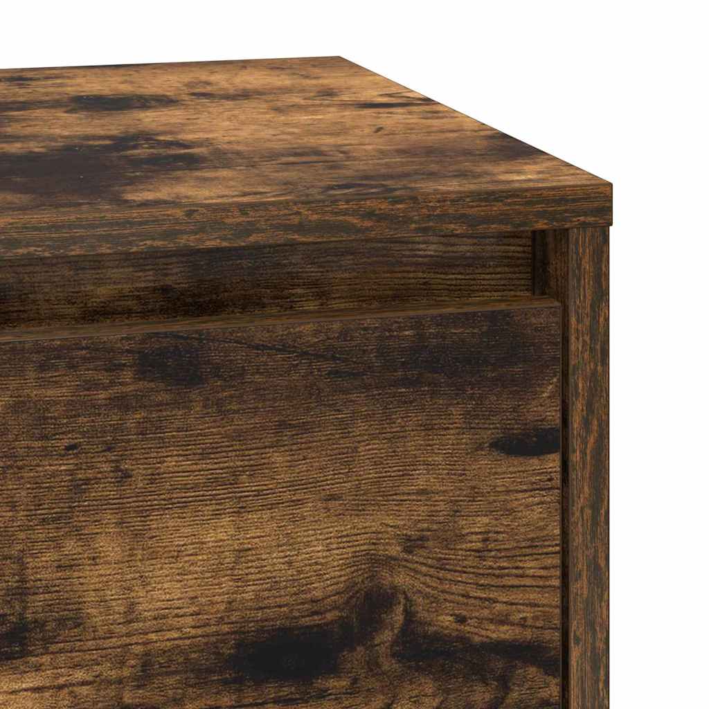 Nachtkastje Gerookt eiken 39 x 34,5 x 65 cm Bewerkt hout is nu te koop bij PeponiXL, paradijselijk wonen!