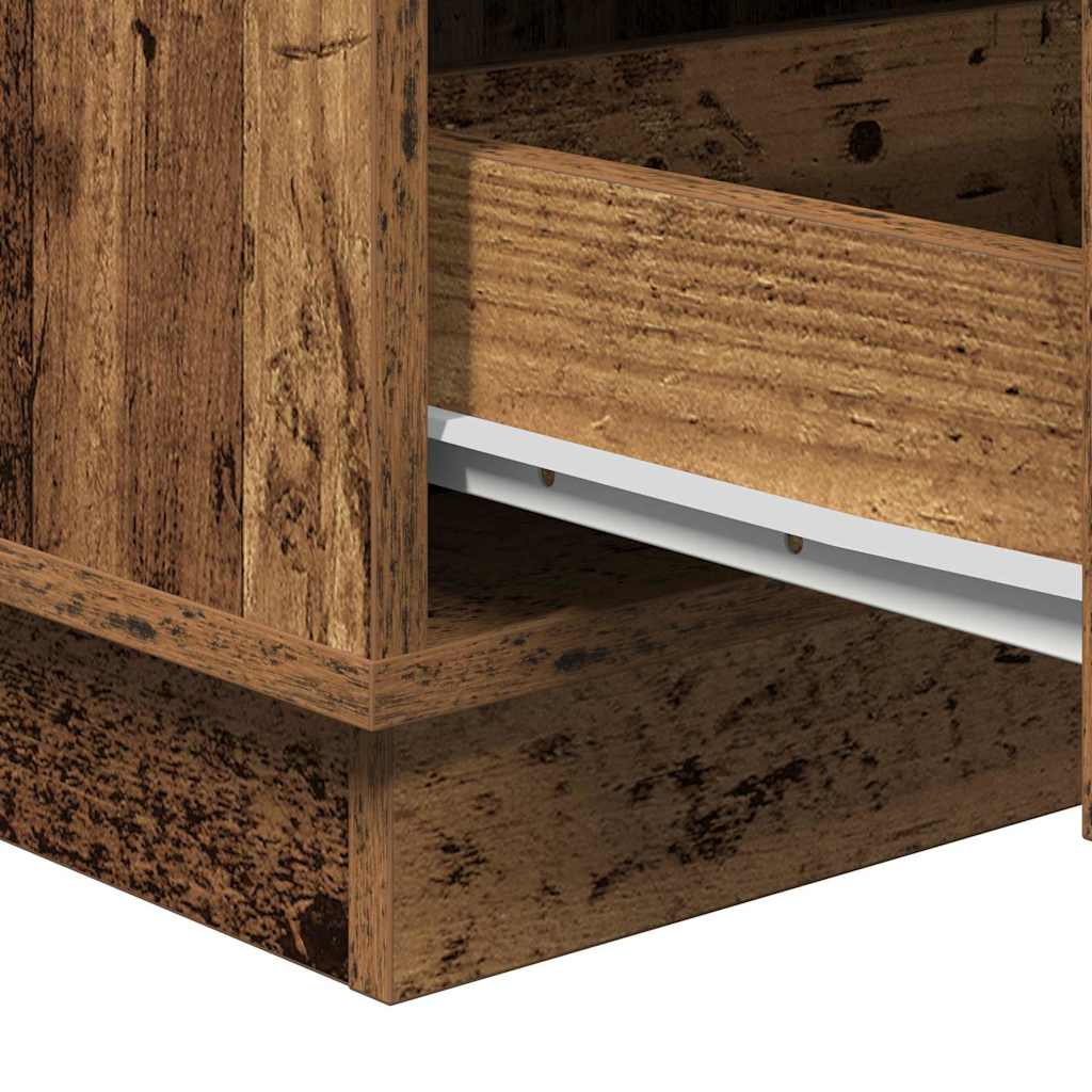 Nachtkastje met lade Oudhout 39 x 34,5 x 65 cm Bewerkt hout is nu te koop bij PeponiXL, paradijselijk wonen!