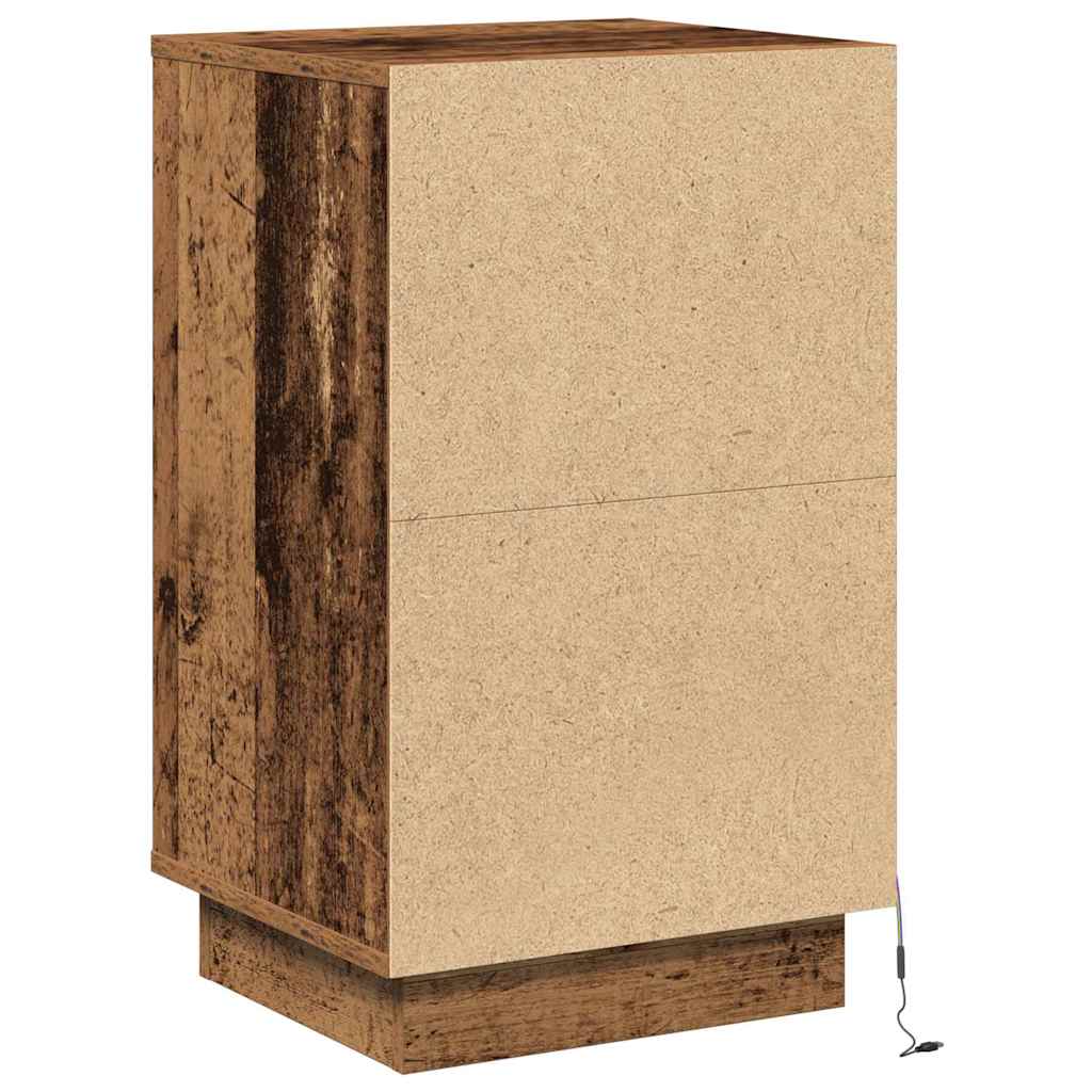 Nachtkastje met lade Oudhout 39 x 34,5 x 65 cm Bewerkt hout is nu te koop bij PeponiXL, paradijselijk wonen!