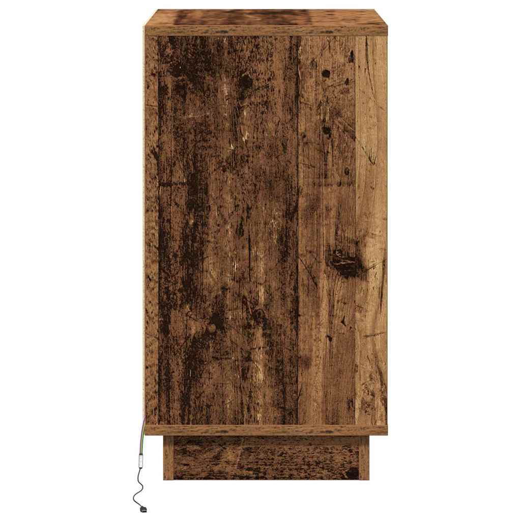 Nachtkastje met lade Oudhout 39 x 34,5 x 65 cm Bewerkt hout is nu te koop bij PeponiXL, paradijselijk wonen!