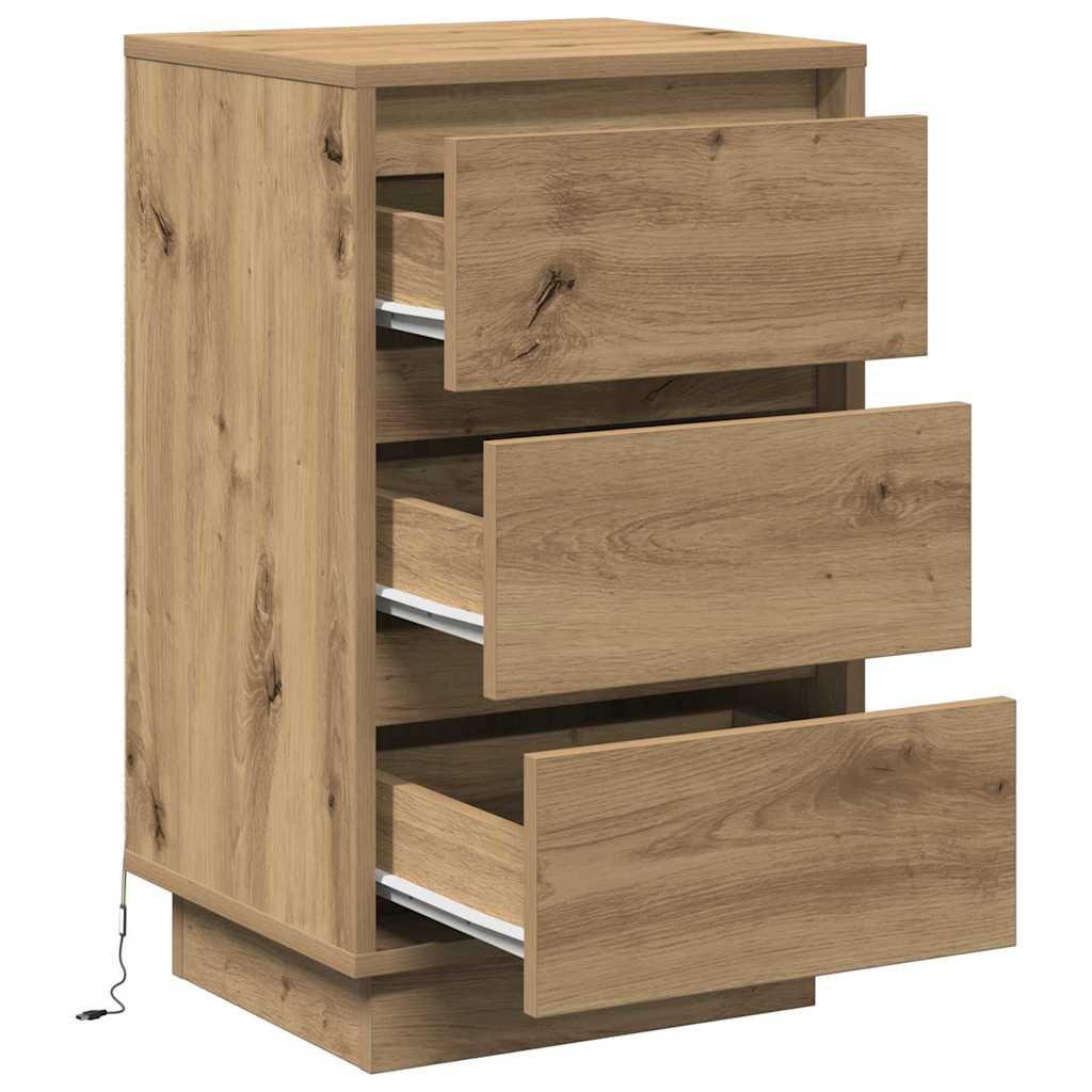 Nachtkastje Artisan Eiken 39 x 34,5 x 65 cm Bewerkt hout is nu te koop bij PeponiXL, paradijselijk wonen!