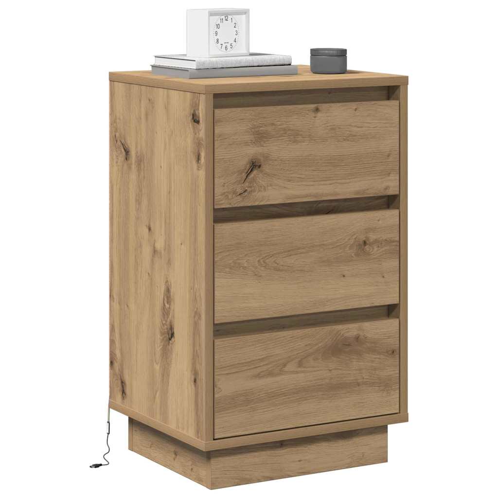 Nachtkastje Artisan Eiken 39 x 34,5 x 65 cm Bewerkt hout is nu te koop bij PeponiXL, paradijselijk wonen!