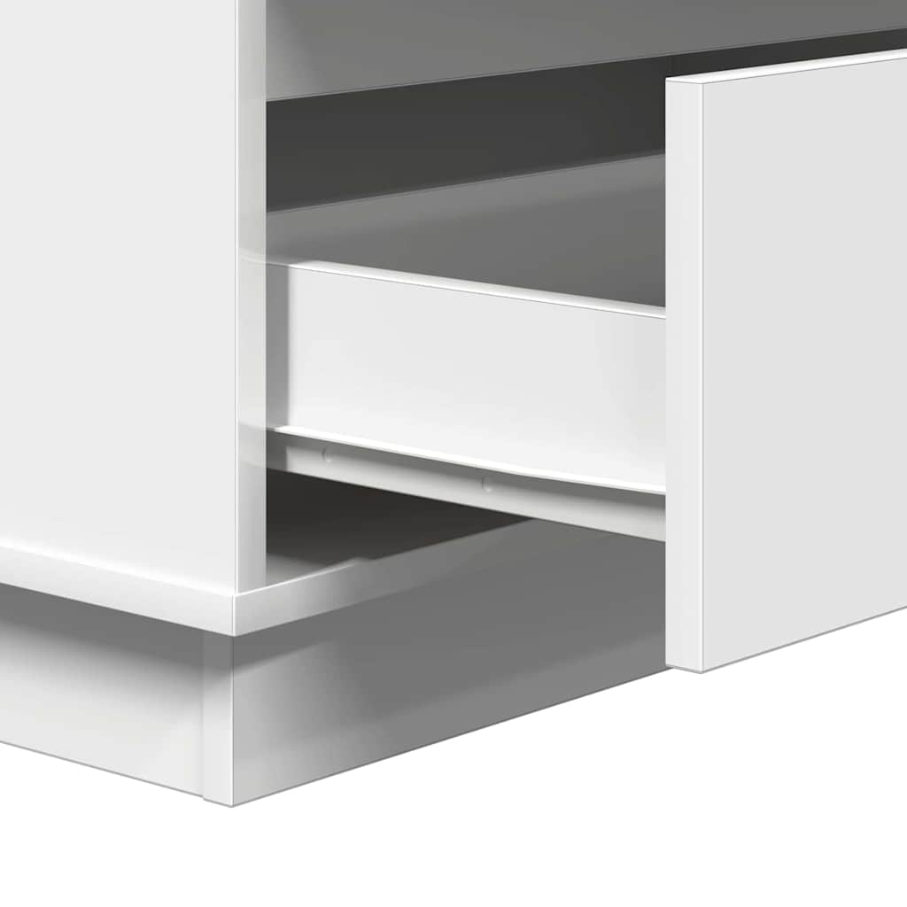 Nachtkastje met lade Wit 71 x 34,5 x 75 cm Bewerkt hout is nu te koop bij PeponiXL, paradijselijk wonen!