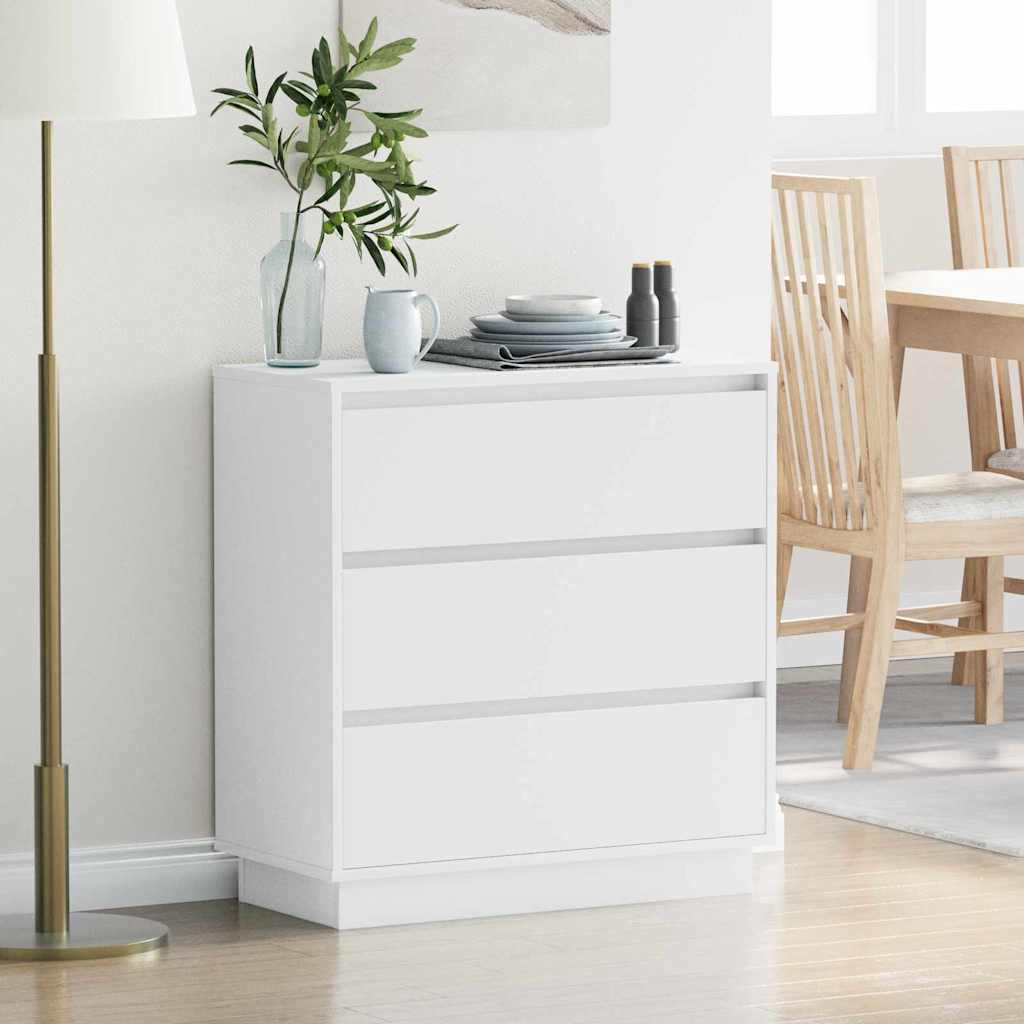 Nachtkastje met lade Wit 71 x 34,5 x 75 cm Bewerkt hout is nu te koop bij PeponiXL, paradijselijk wonen!