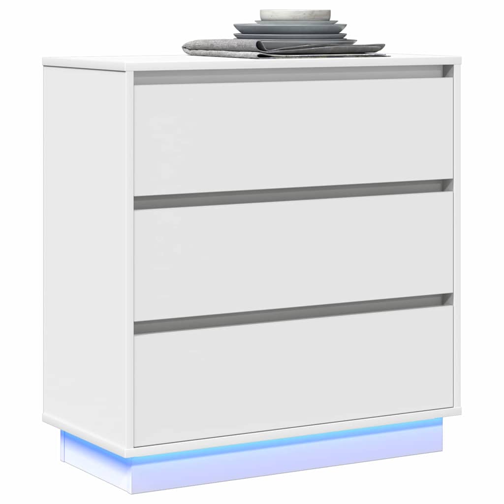 Nachtkastje met lade Wit 71 x 34,5 x 75 cm Bewerkt hout is nu te koop bij PeponiXL, paradijselijk wonen!