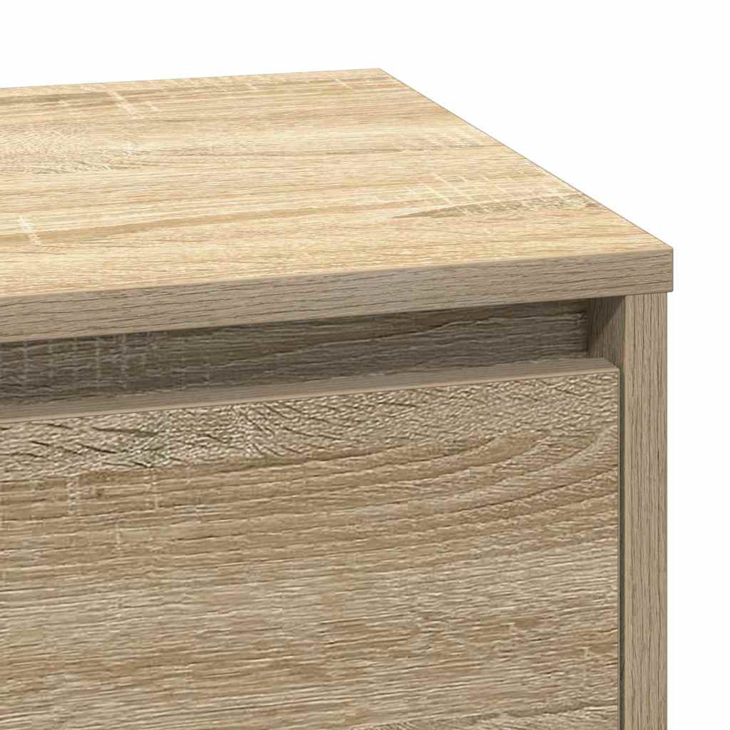 Nachtkastje Sonoma Eiken 71 x 34,5 x 75 cm Bewerkt hout is nu te koop bij PeponiXL, paradijselijk wonen!