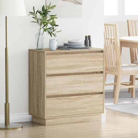 Nachtkastje Sonoma Eiken 71 x 34,5 x 75 cm Bewerkt hout is nu te koop bij PeponiXL, paradijselijk wonen!