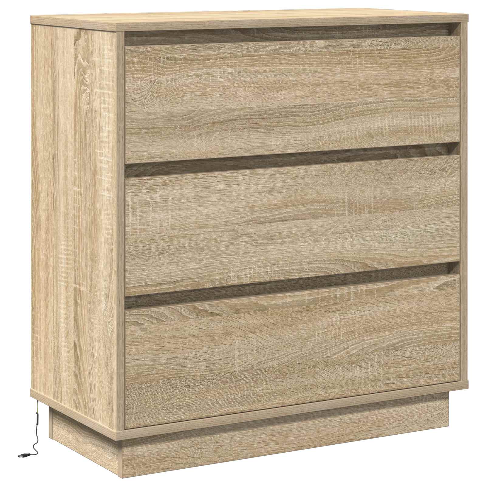 Nachtkastje Sonoma Eiken 71 x 34,5 x 75 cm Bewerkt hout is nu te koop bij PeponiXL, paradijselijk wonen!