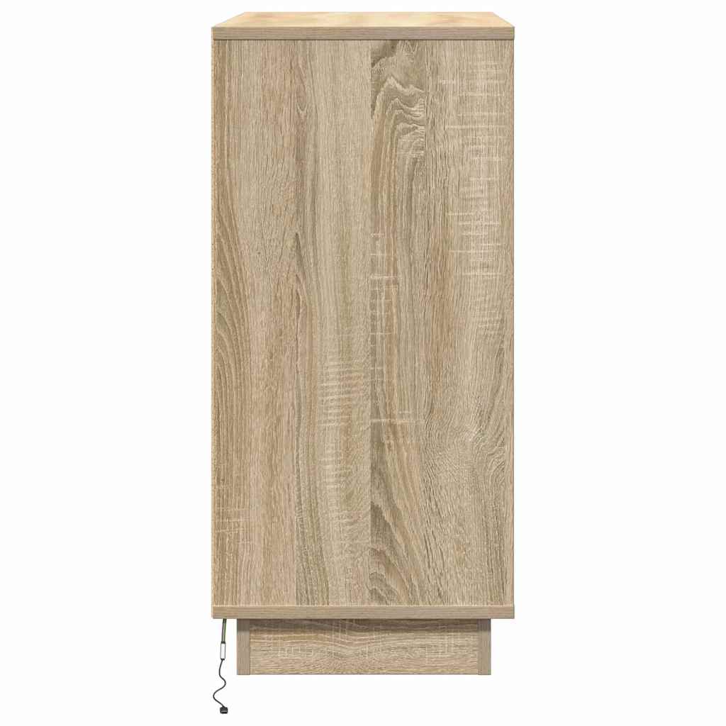 Nachtkastje Sonoma Eiken 71 x 34,5 x 75 cm Bewerkt hout is nu te koop bij PeponiXL, paradijselijk wonen!