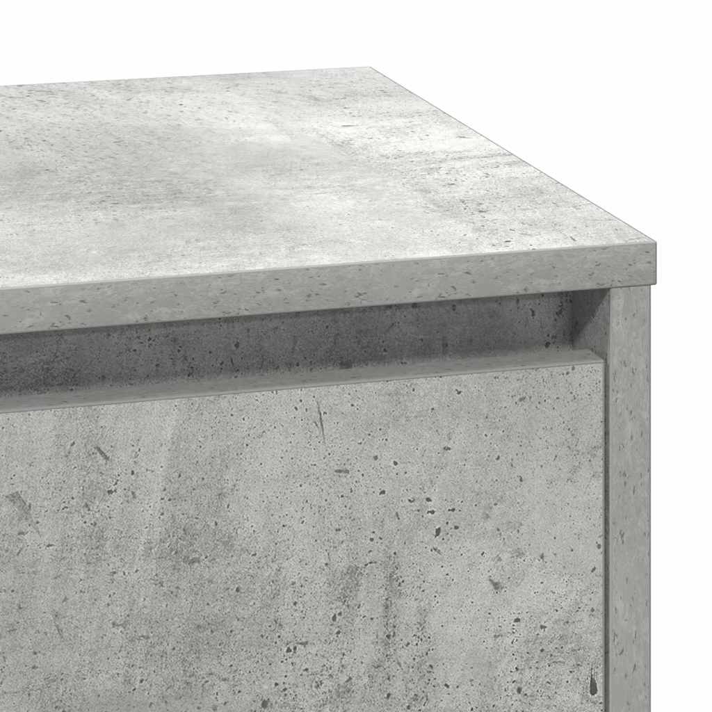 Nachtkastje met lade Beton Grijs 71 x 34,5 x 75 cm Bewerkt hout is nu te koop bij PeponiXL, paradijselijk wonen!