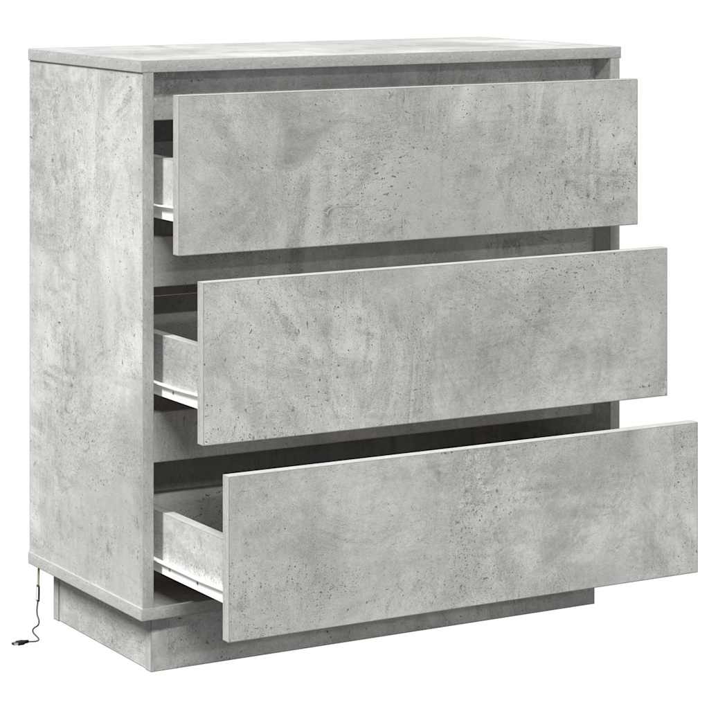 Nachtkastje met lade Beton Grijs 71 x 34,5 x 75 cm Bewerkt hout is nu te koop bij PeponiXL, paradijselijk wonen!