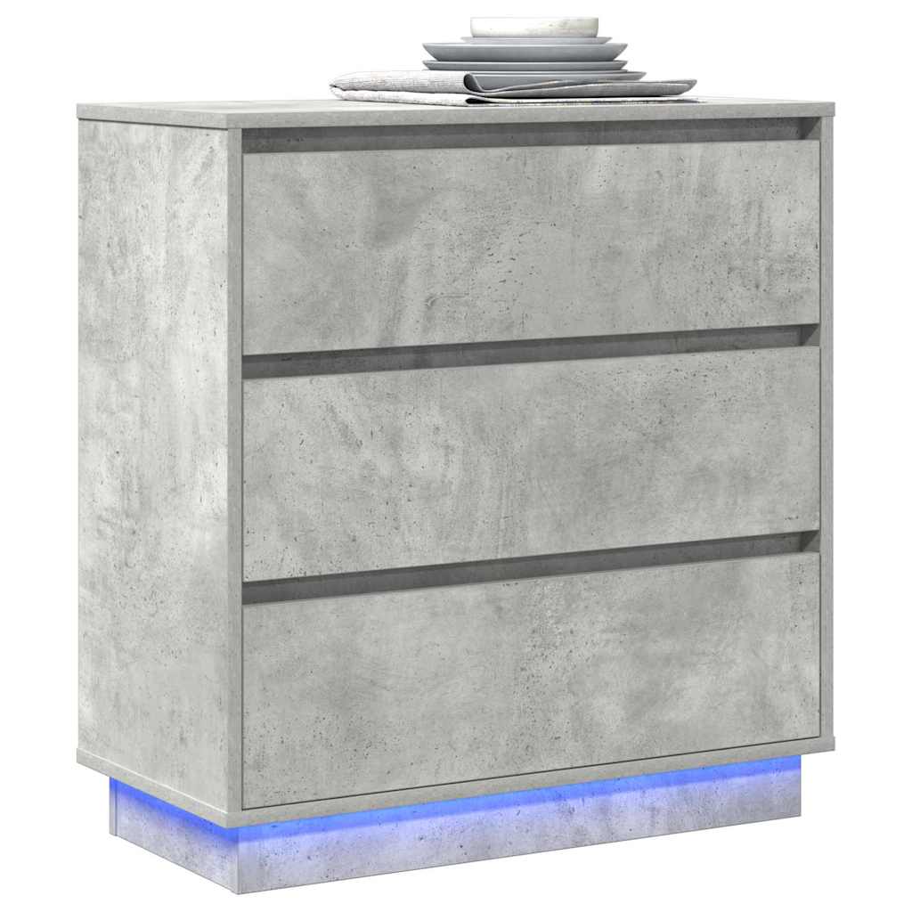 Nachtkastje met lade Beton Grijs 71 x 34,5 x 75 cm Bewerkt hout is nu te koop bij PeponiXL, paradijselijk wonen!