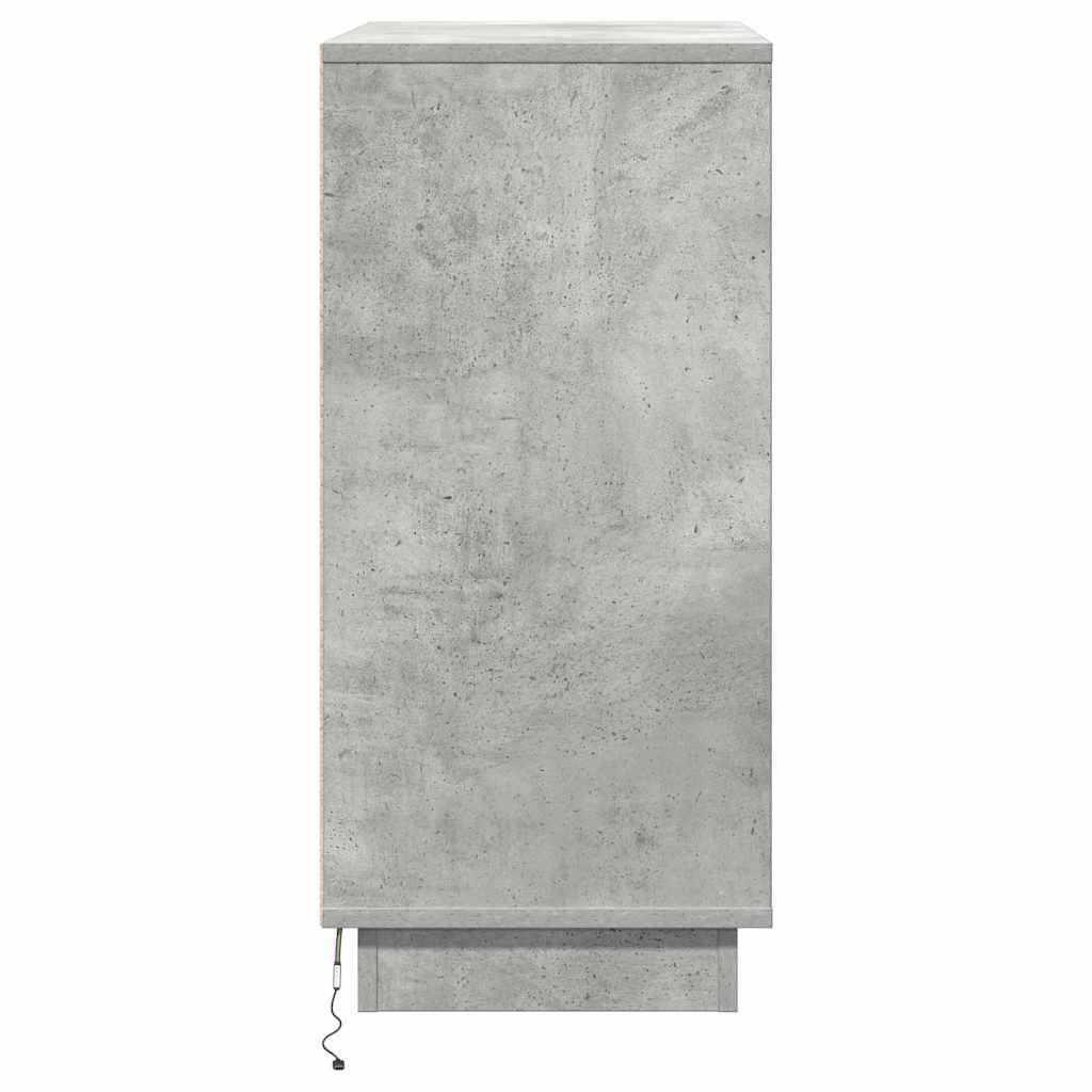 Nachtkastje met lade Beton Grijs 71 x 34,5 x 75 cm Bewerkt hout is nu te koop bij PeponiXL, paradijselijk wonen!