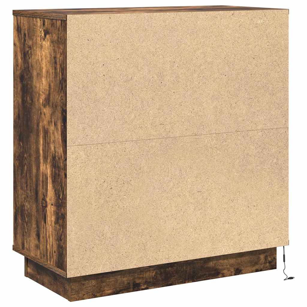 Nachtkastje Gerookt eiken 71 x 34,5 x 75 cm Bewerkt hout is nu te koop bij PeponiXL, paradijselijk wonen!