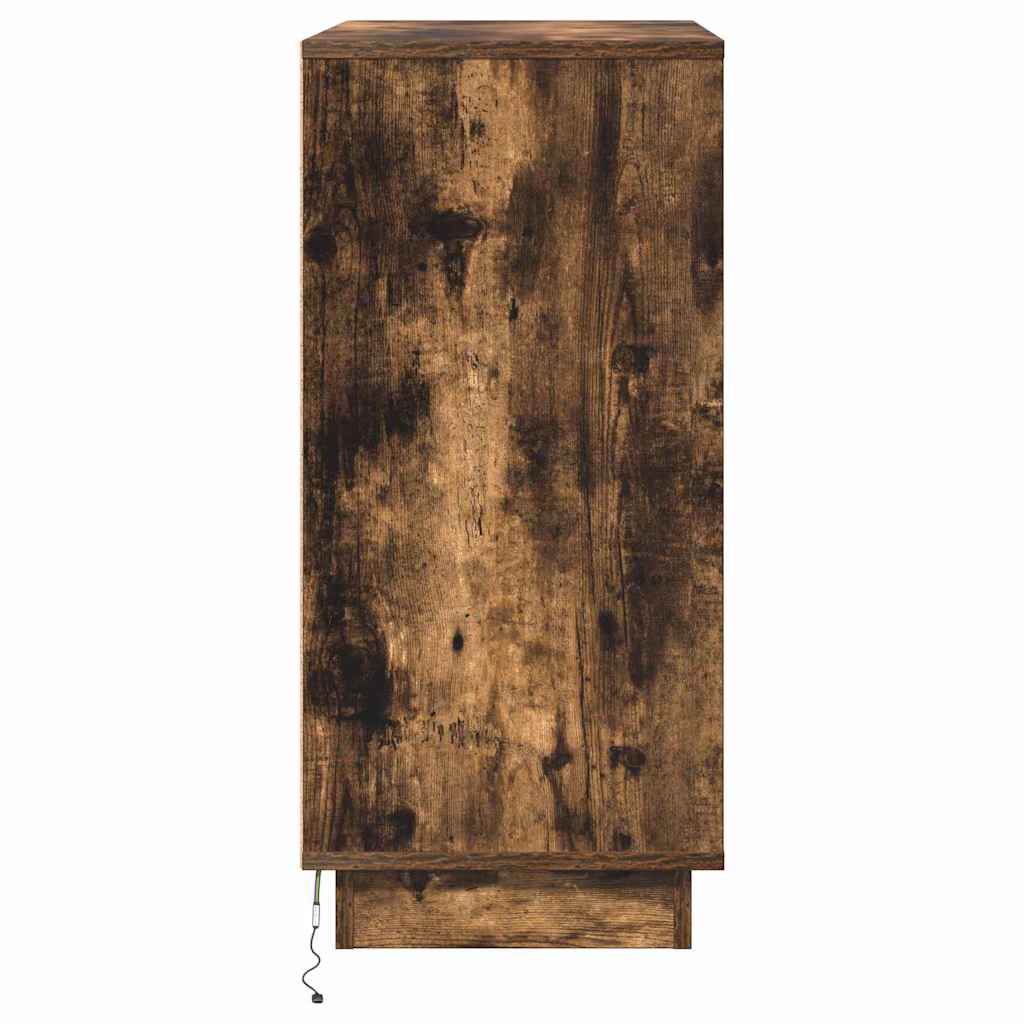 Nachtkastje Gerookt eiken 71 x 34,5 x 75 cm Bewerkt hout is nu te koop bij PeponiXL, paradijselijk wonen!