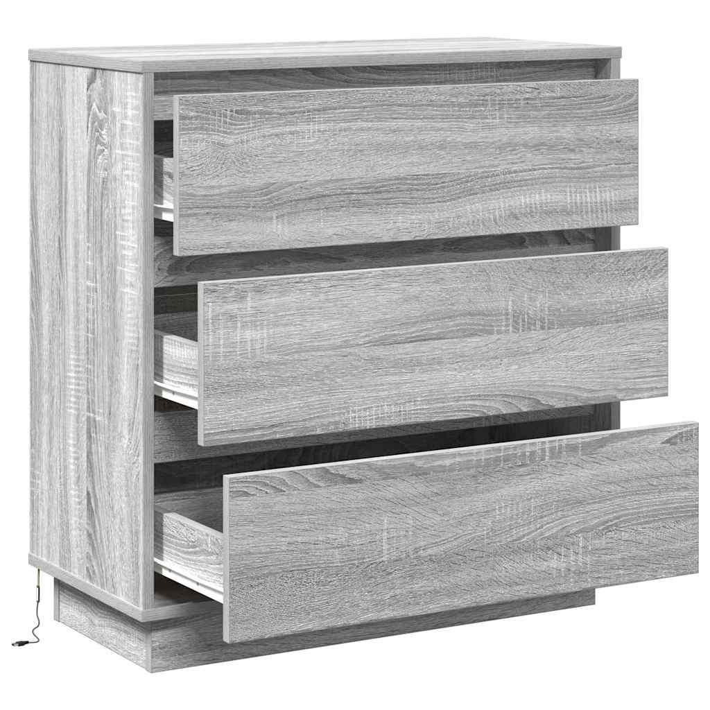 Nachtkastje met lade Grijs 71 x 34,5 x 75 cm Bewerkt hout is nu te koop bij PeponiXL, paradijselijk wonen!