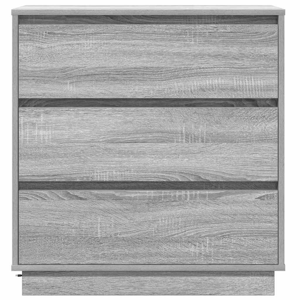 Nachtkastje met lade Grijs 71 x 34,5 x 75 cm Bewerkt hout is nu te koop bij PeponiXL, paradijselijk wonen!