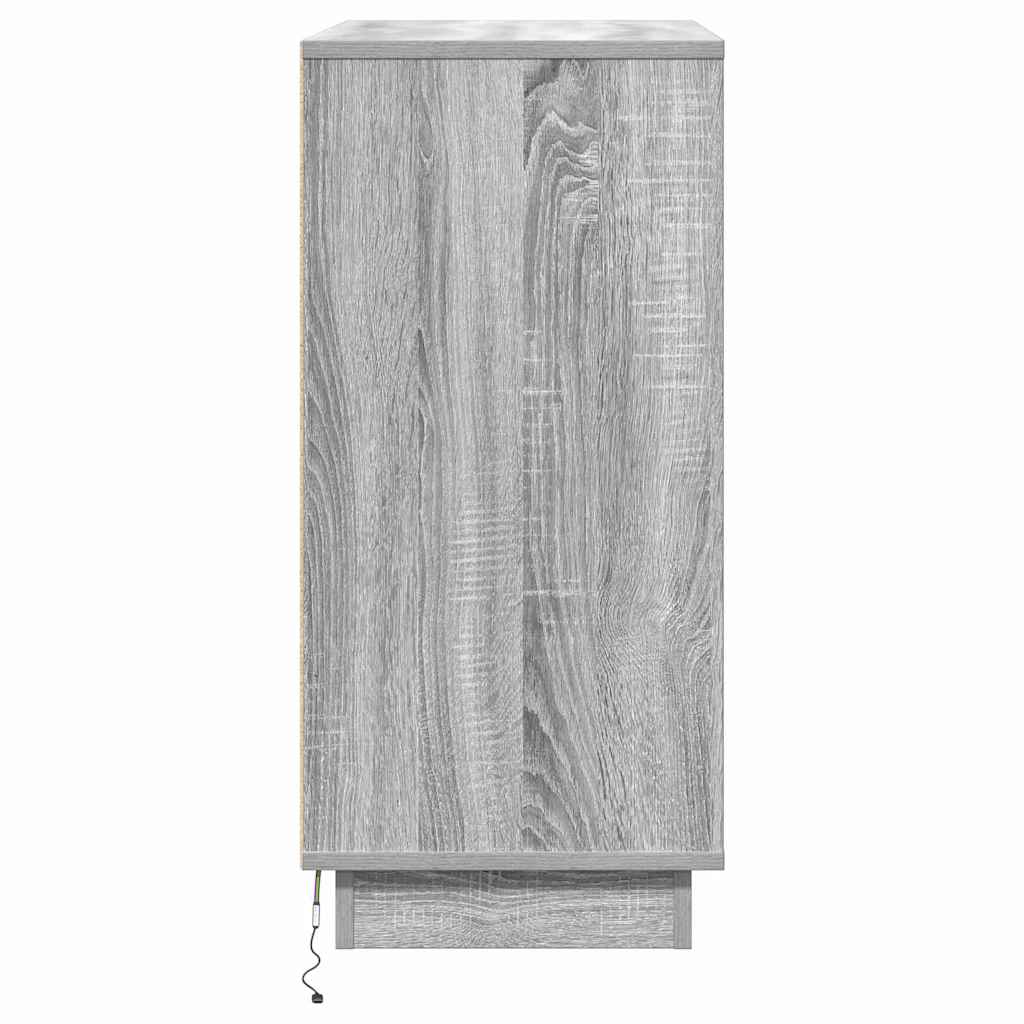 Nachtkastje met lade Grijs 71 x 34,5 x 75 cm Bewerkt hout is nu te koop bij PeponiXL, paradijselijk wonen!