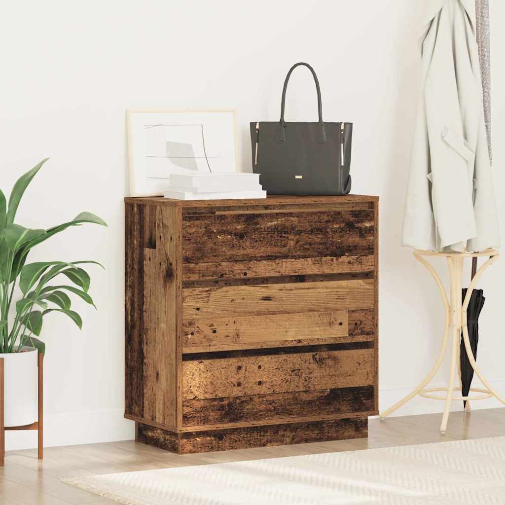 Nachtkastje met lade Oudhout 71 x 34,5 x 75 cm Bewerkt hout is nu te koop bij PeponiXL, paradijselijk wonen!