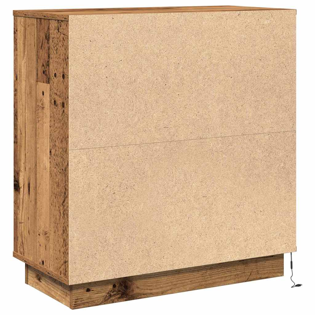 Nachtkastje met lade Oudhout 71 x 34,5 x 75 cm Bewerkt hout is nu te koop bij PeponiXL, paradijselijk wonen!