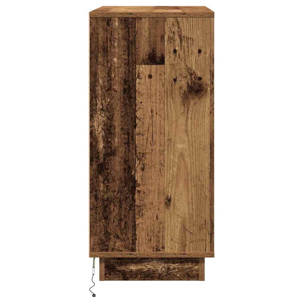Nachtkastje met lade Oudhout 71 x 34,5 x 75 cm Bewerkt hout is nu te koop bij PeponiXL, paradijselijk wonen!