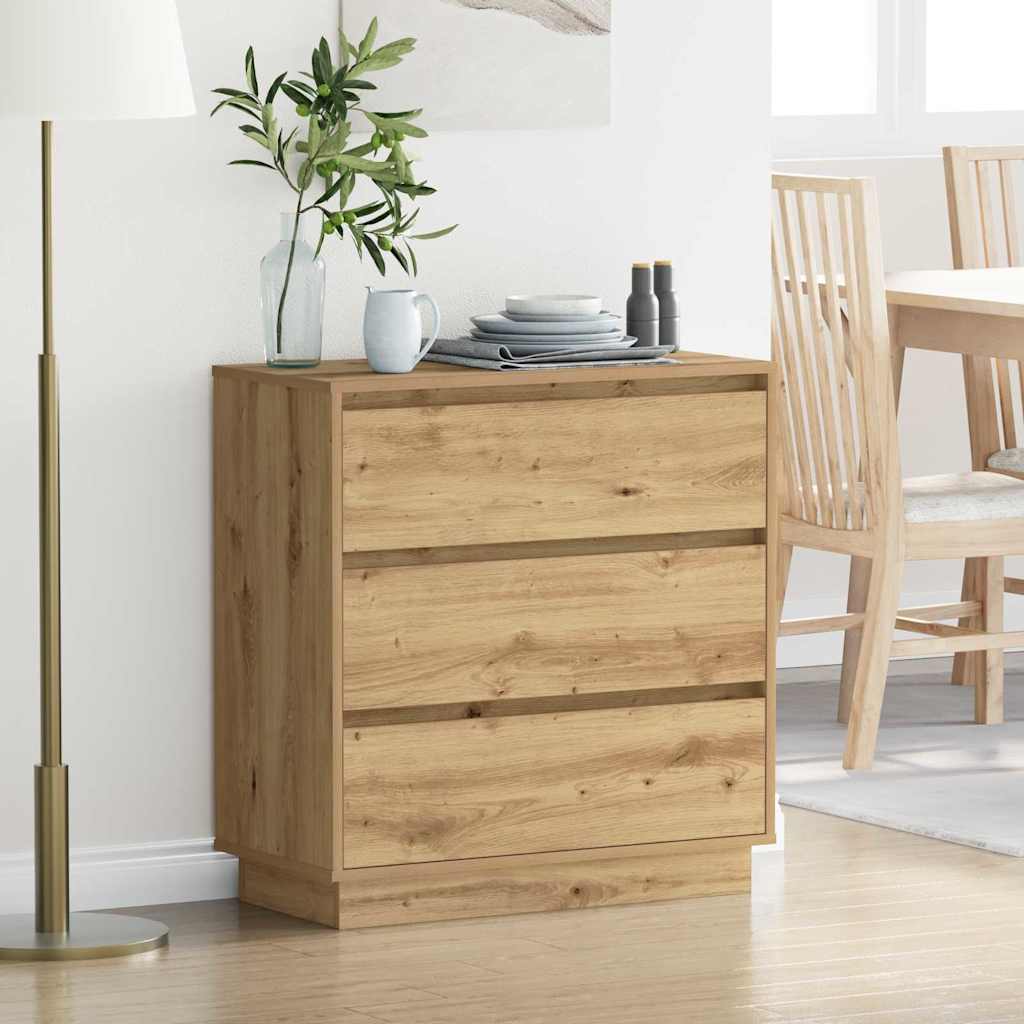 Nachtkastje Artisan Eiken 71 x 34,5 x 75 cm Bewerkt hout is nu te koop bij PeponiXL, paradijselijk wonen!