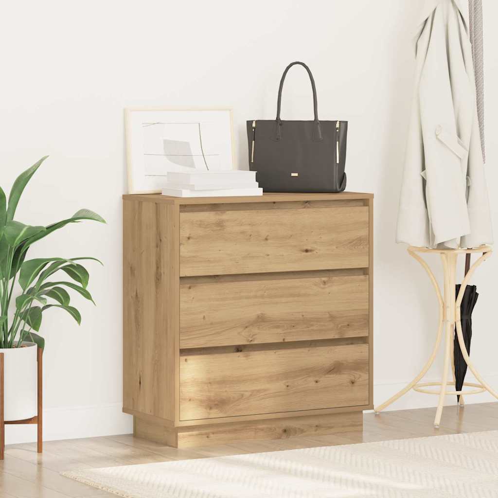 Nachtkastje Artisan Eiken 71 x 34,5 x 75 cm Bewerkt hout is nu te koop bij PeponiXL, paradijselijk wonen!