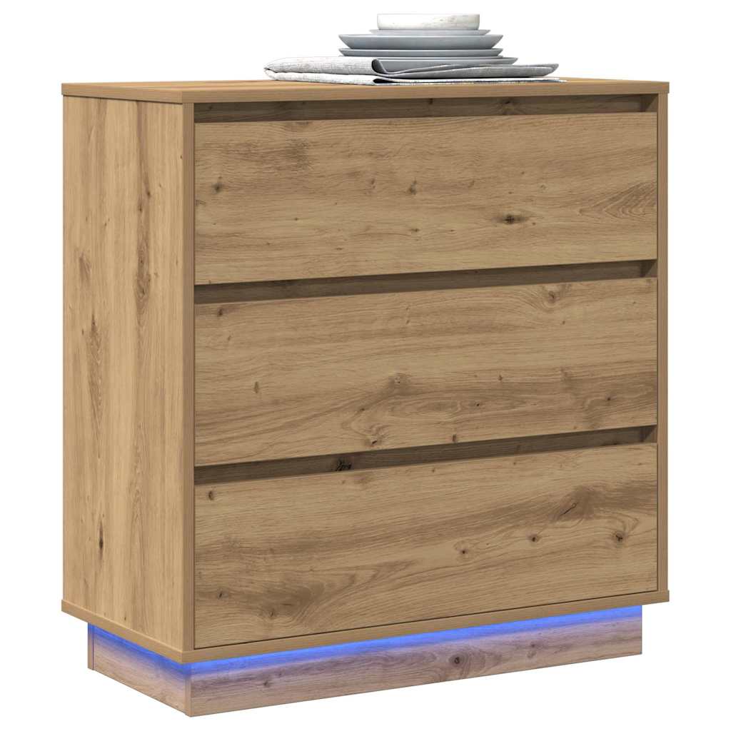 Nachtkastje Artisan Eiken 71 x 34,5 x 75 cm Bewerkt hout is nu te koop bij PeponiXL, paradijselijk wonen!