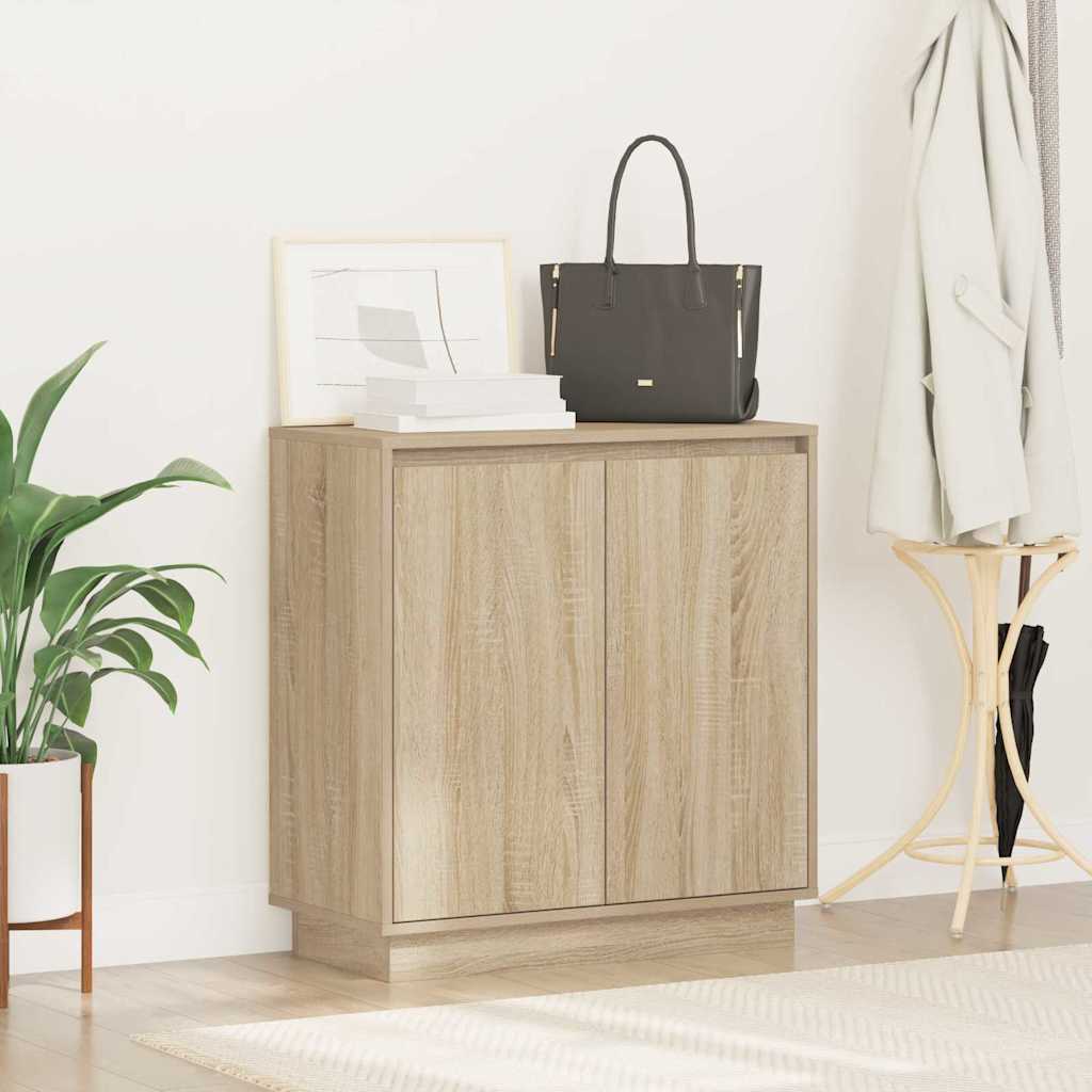 LED Sideboard voor Sonoma Eiken 71 x 34,5 x 75 cm Bewerkt hout is nu te koop bij PeponiXL, paradijselijk wonen!