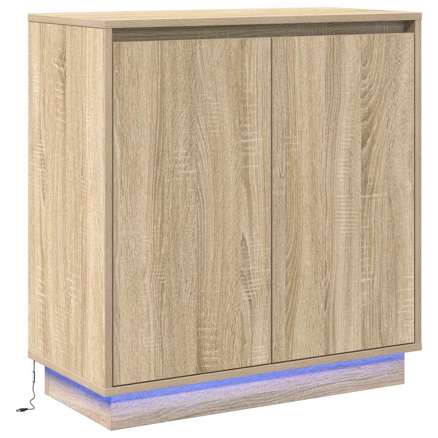LED Sideboard voor Sonoma Eiken 71 x 34,5 x 75 cm Bewerkt hout is nu te koop bij PeponiXL, paradijselijk wonen!