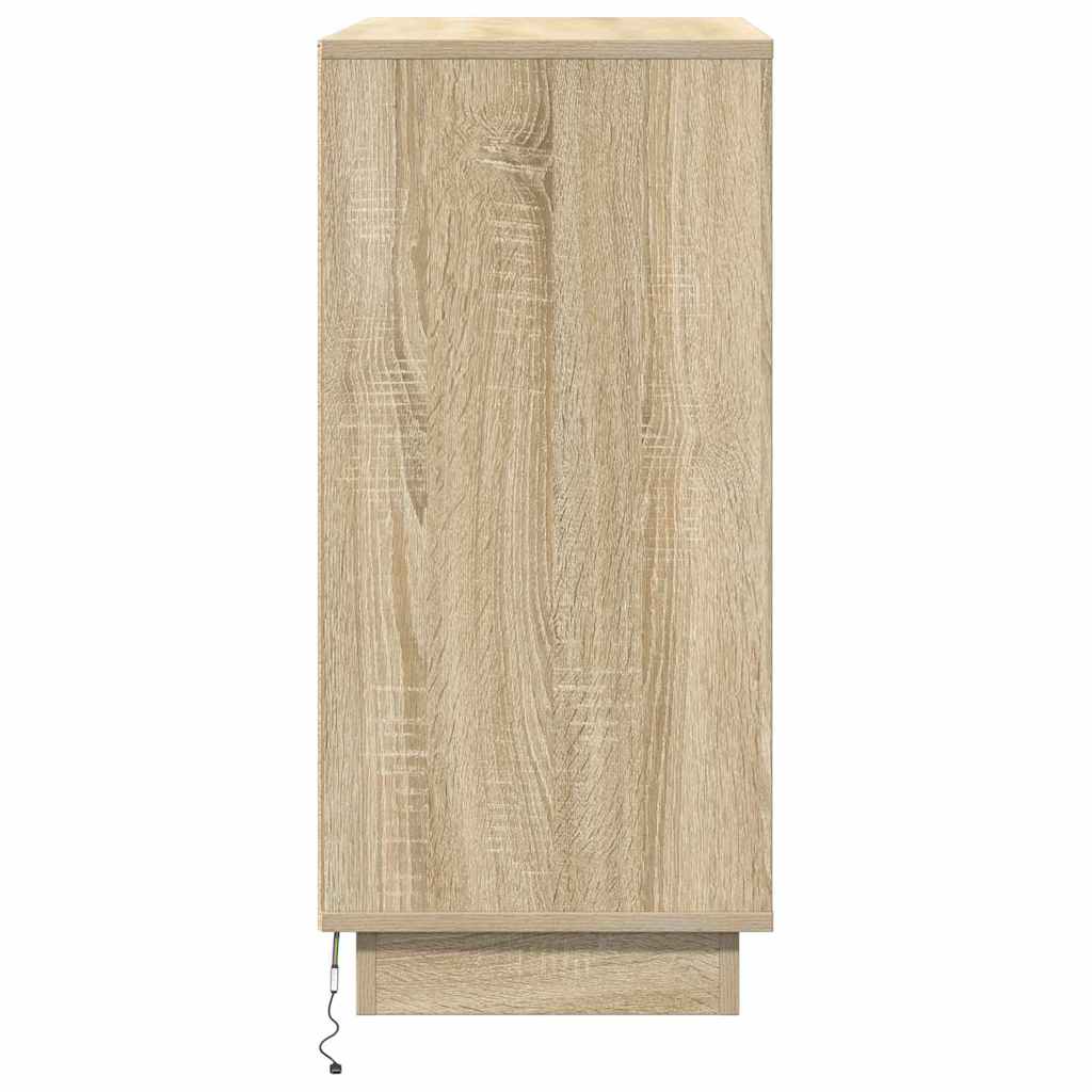 LED Sideboard voor Sonoma Eiken 71 x 34,5 x 75 cm Bewerkt hout is nu te koop bij PeponiXL, paradijselijk wonen!