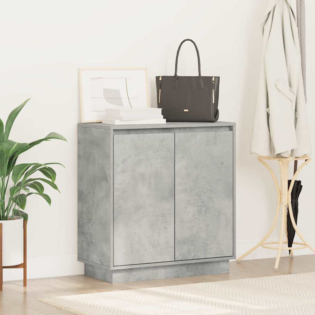 LED Sideboard voor Betongrijs 71 x 34,5 x 75 cm Bewerkt hout is nu te koop bij PeponiXL, paradijselijk wonen!