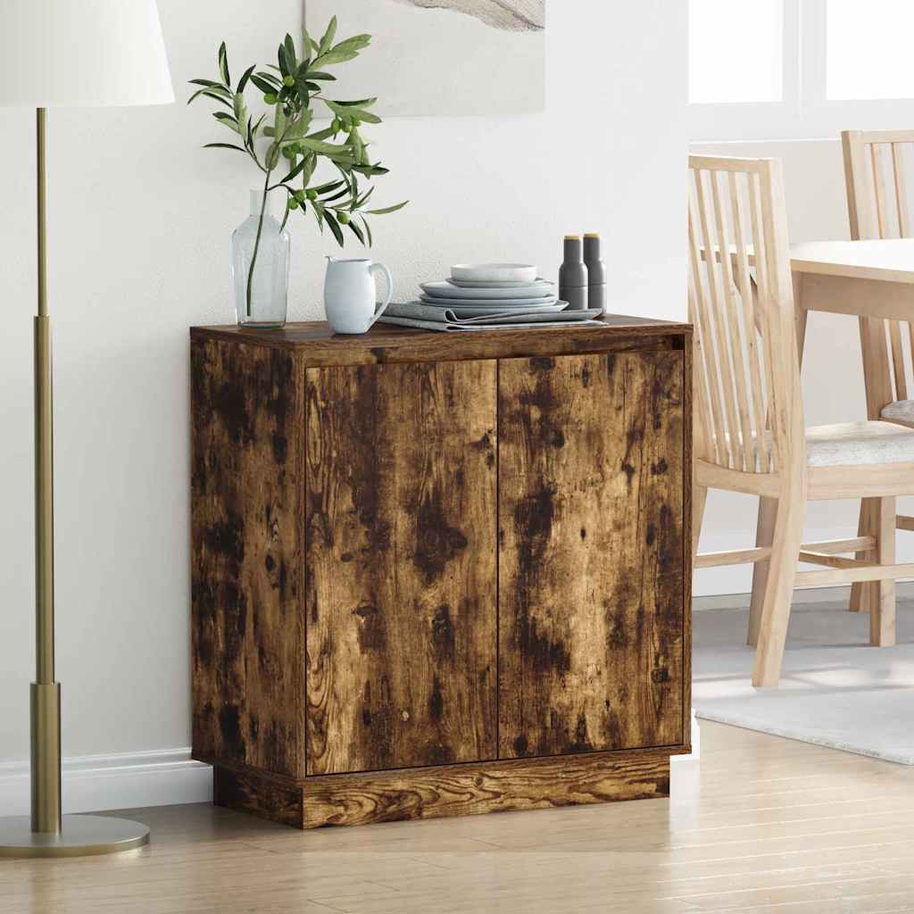 LED Sideboard voor Gerookt eiken 71 x 34,5 x 75 cm is nu te koop bij PeponiXL, paradijselijk wonen!