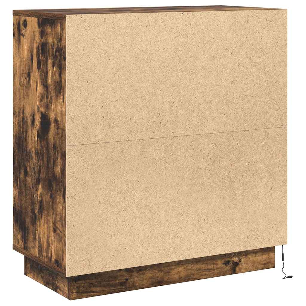 LED Sideboard voor Gerookt eiken 71 x 34,5 x 75 cm is nu te koop bij PeponiXL, paradijselijk wonen!