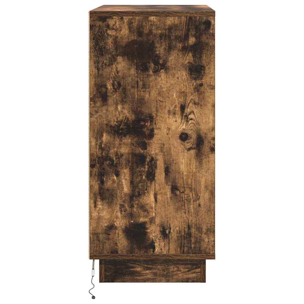 LED Sideboard voor Gerookt eiken 71 x 34,5 x 75 cm is nu te koop bij PeponiXL, paradijselijk wonen!