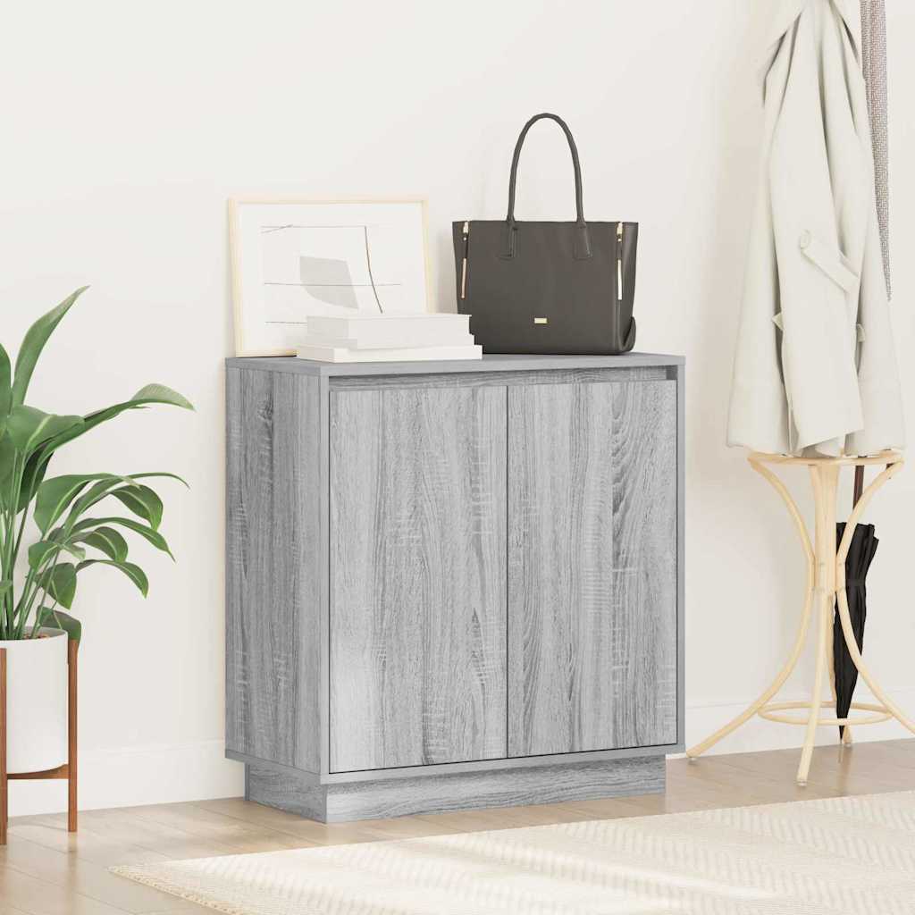 LED Sideboard voor Grijs sonoma 71 x 34,5 x 75 cm Bewerkt hout is nu te koop bij PeponiXL, paradijselijk wonen!